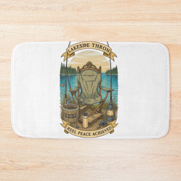 Item preview, Lakeside Throne Angler Funny Dad Fishing Gift designed and sold by YMLux.