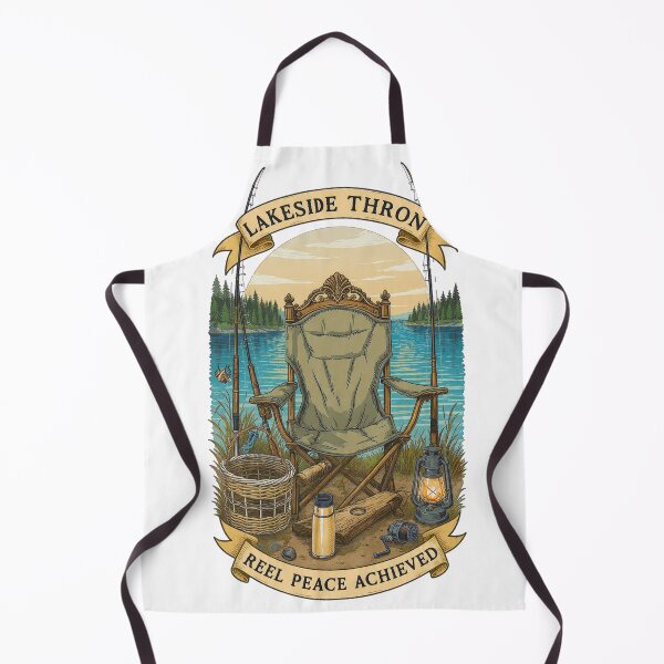 Item preview, Lakeside Throne Angler Funny Dad Fishing Gift designed and sold by YMLux.