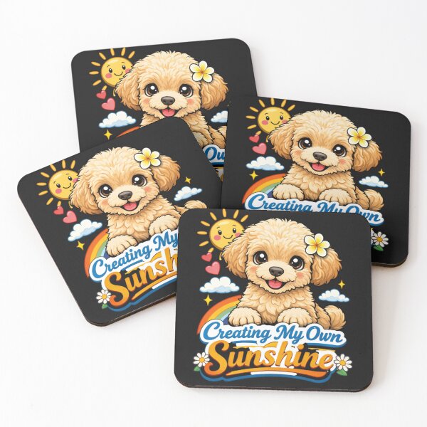 Item preview, Smiling Dog Creating My Own Sunshine Rainbow designed and sold by Tsugraf Designs.