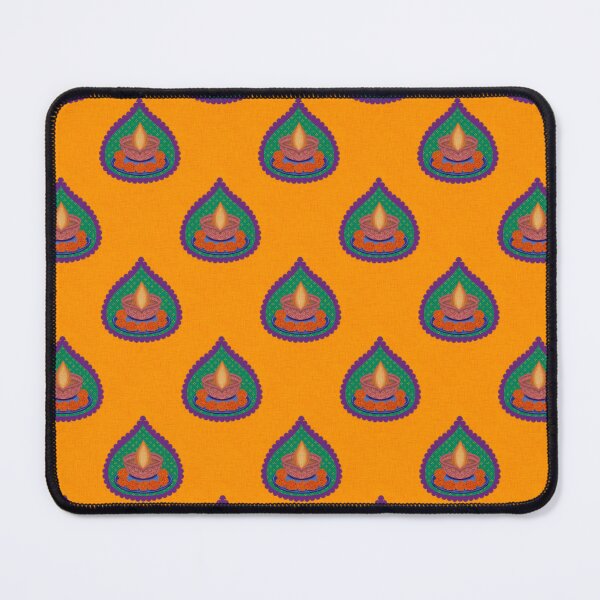 Item preview, Diwali Print Small Motif with a Textured Yellow Background by SeeMyArt Designs designed and sold by SeeMyArtDesigns.