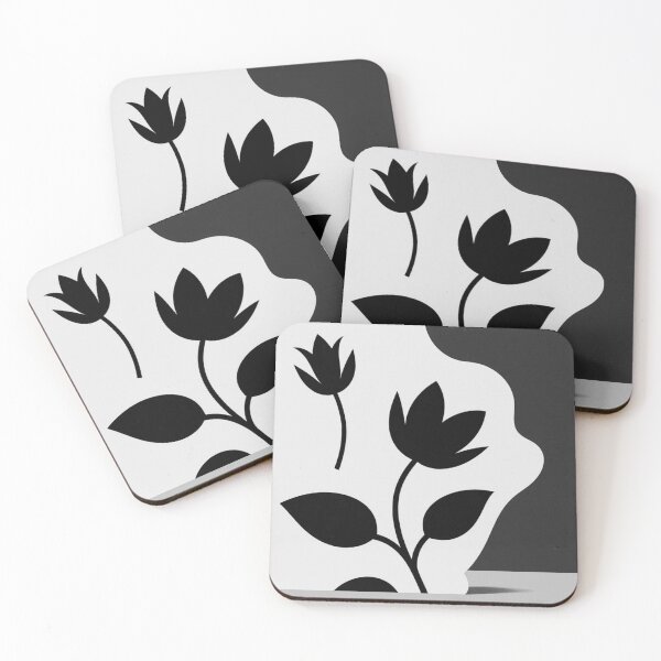 Item preview, Modern Black and White Floral Silhouette designed and sold by joycrysstudio.