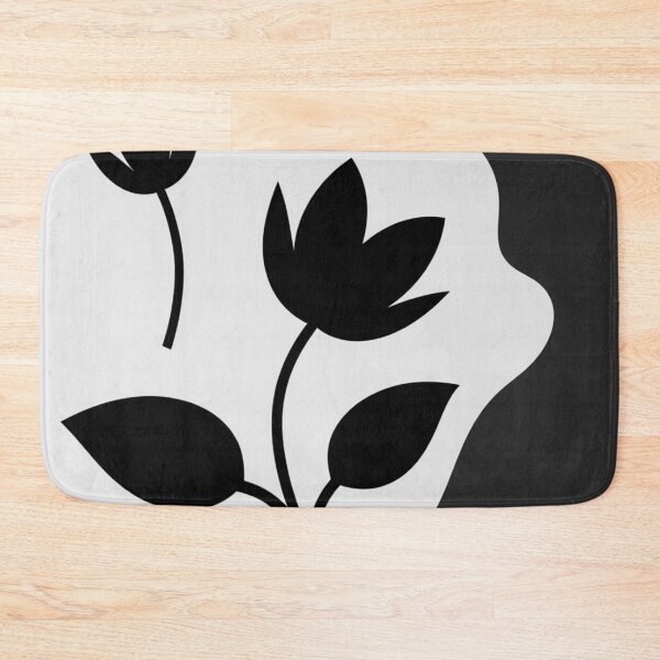 Item preview, Modern Black and White Floral Silhouette designed and sold by joycrysstudio.