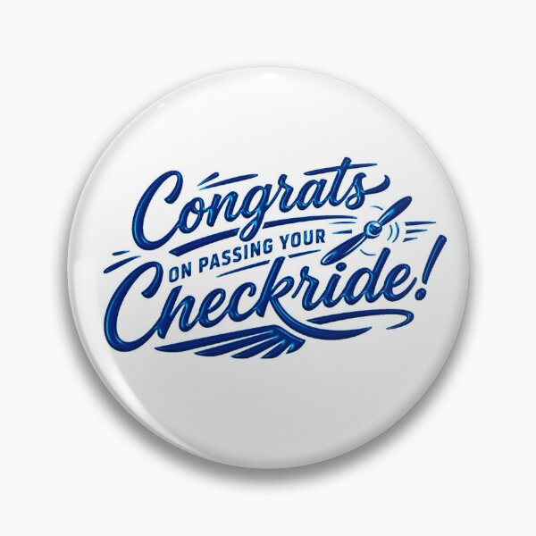Item preview, Congrats on passing your checkride! (blue) designed and sold by LAPilotGirl.