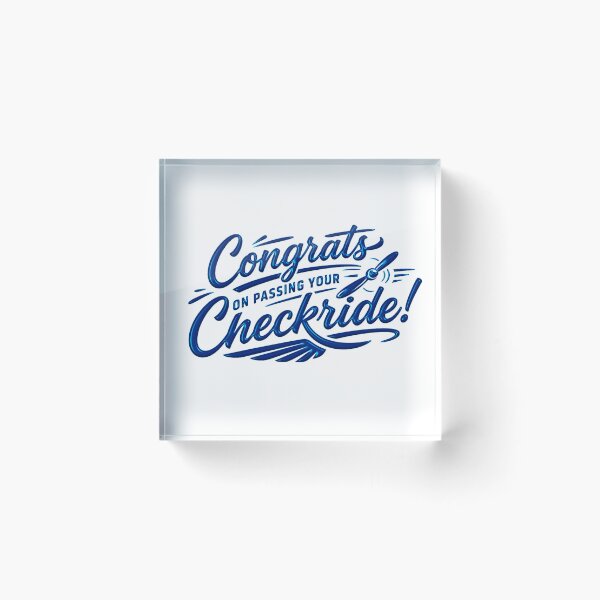 Item preview, Congrats on passing your checkride! (blue) designed and sold by LAPilotGirl.