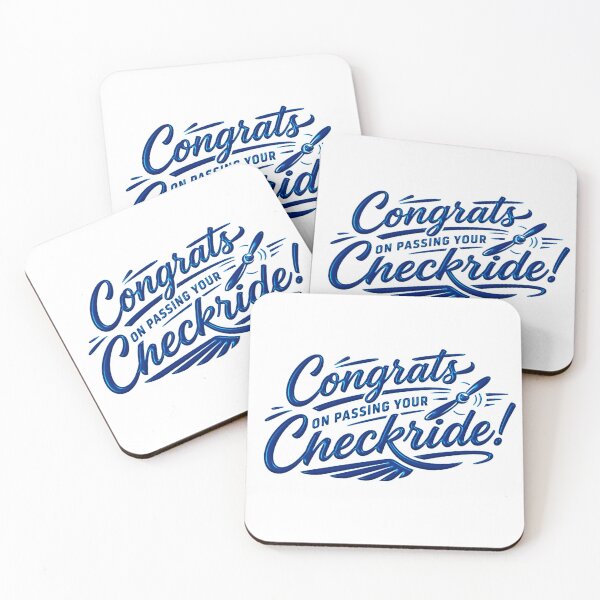 Item preview, Congrats on passing your checkride! (blue) designed and sold by LAPilotGirl.