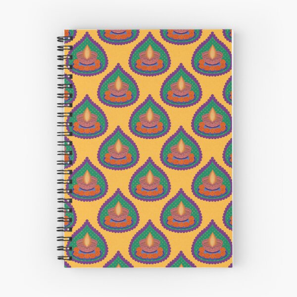 Item preview, Diwali Print Large Motif with a Textured Yellow Background by SeeMyArt Designs designed and sold by SeeMyArtDesigns.