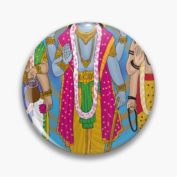 Item preview, Lord Tridev Divine Artwork – Brahma Vishnu Shiva Trinity Illustration designed and sold by Harshit_Digital_Arts.