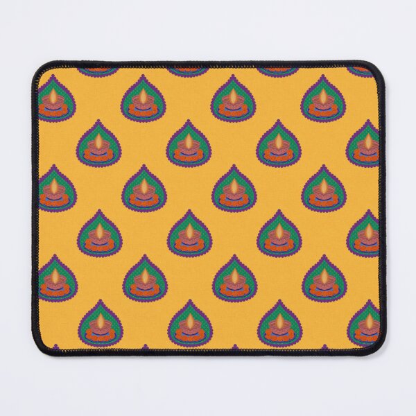 Item preview, Diwali Print Small Motif with a Textured Yellow Background by SeeMyArt Designs designed and sold by SeeMyArtDesigns.