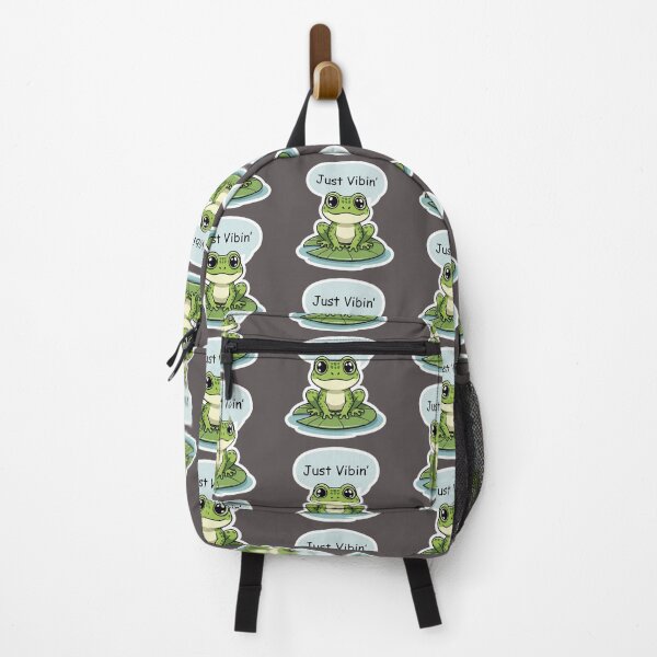 Item preview, “Just Vibin’” Cute Cartoon Frog designed and sold by Peppa Fig.
