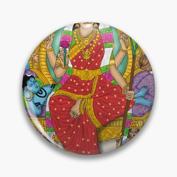 Item preview, Goddess Lalita Tripura Sundari Artwork – Divine Shakti Spiritual Illustration designed and sold by Harshit_Digital_Arts.