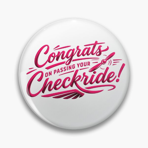 Item preview, Congrats on passing your checkride! (pink) designed and sold by LAPilotGirl.