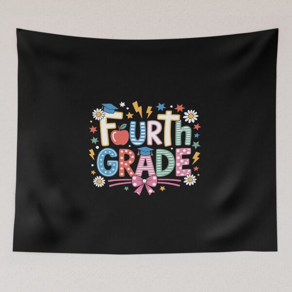 Item preview, Fourth Grade Teacher Student Back To School Happy First Day designed and sold by BlassmausArt.