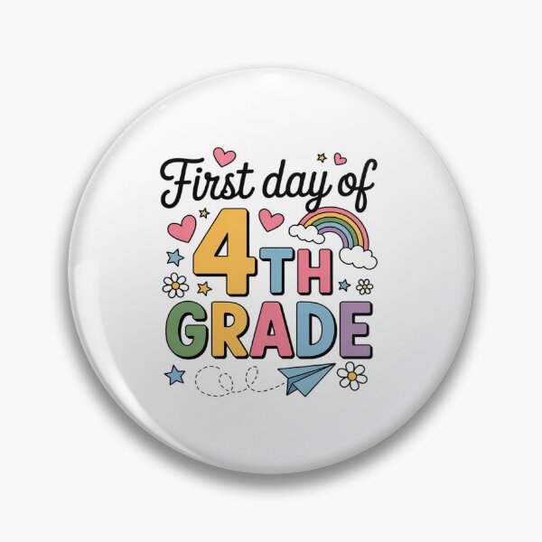Item preview, First Day of 4th Grade Back to School Teacher Girls designed and sold by BlassmausArt.