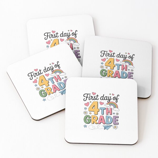 Item preview, First Day of 4th Grade Back to School Teacher Girls designed and sold by BlassmausArt.