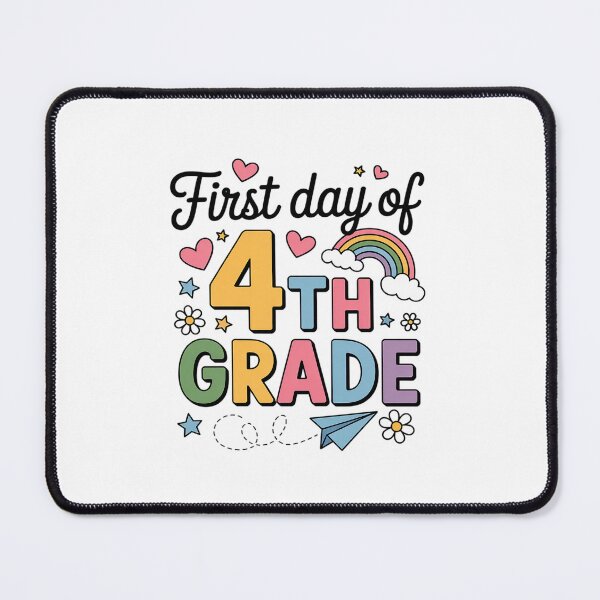 Item preview, First Day of 4th Grade Back to School Teacher Girls designed and sold by BlassmausArt.