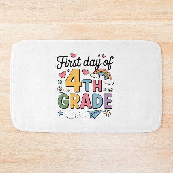 Item preview, First Day of 4th Grade Back to School Teacher Girls designed and sold by BlassmausArt.