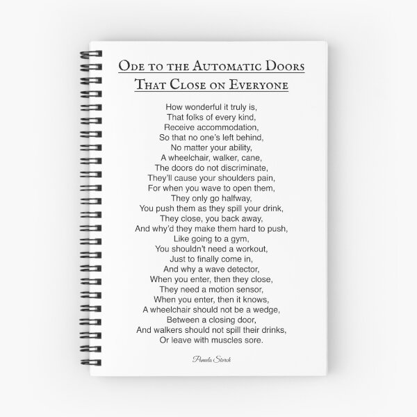 Item preview, Ode to Automatic Doors That Close on Everyone | Funny Accessibility Poem & Relatable Everyday Humor designed and sold by Pamela Storch.