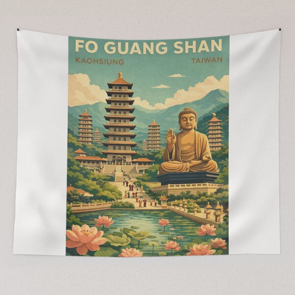 Item preview, Fo Guang Shan Buddhist Temple in Kaohsiung Taiwan  designed and sold by Places On Earth.