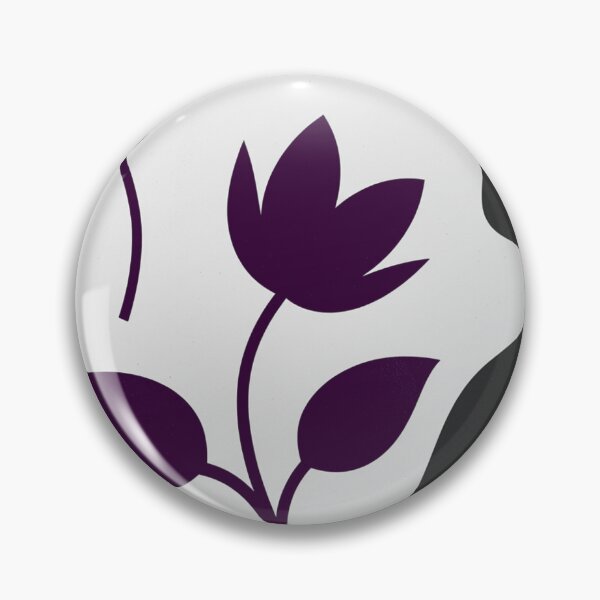 Item preview, Modern Deep Purple Floral Silhouette designed and sold by joycrysstudio.