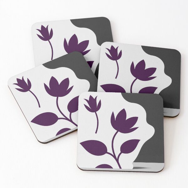 Item preview, Modern Deep Purple Floral Silhouette designed and sold by joycrysstudio.