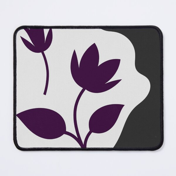 Item preview, Modern Deep Purple Floral Silhouette designed and sold by joycrysstudio.