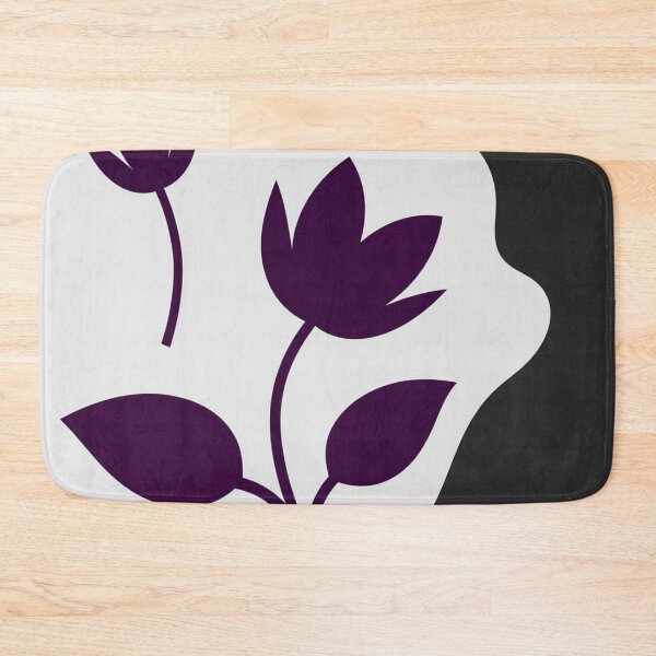 Item preview, Modern Deep Purple Floral Silhouette designed and sold by joycrysstudio.