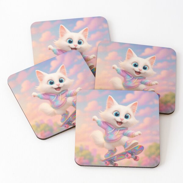 Item preview, Skater Turkish Angora Cat designed and sold by Sillytoe.