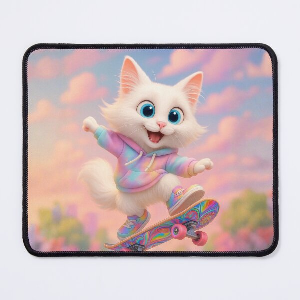Item preview, Skater Turkish Angora Cat designed and sold by Sillytoe.