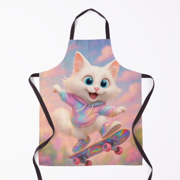 Item preview, Skater Turkish Angora Cat designed and sold by Sillytoe.