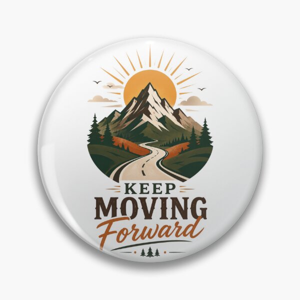 Item preview, Keep Moving Forward Mountain Retro Design | Motivational Minimal Art | Trending Adventure Aesthetic designed and sold by Inner Flame Studio.