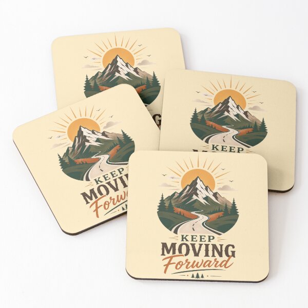 Item preview, Keep Moving Forward Mountain Retro Design | Motivational Minimal Art | Trending Adventure Aesthetic designed and sold by Inner Flame Studio.
