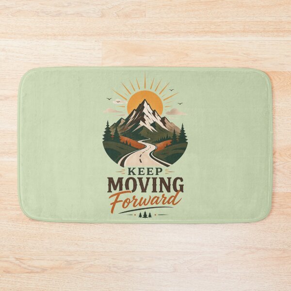 Item preview, Keep Moving Forward Mountain Retro Design | Motivational Minimal Art | Trending Adventure Aesthetic designed and sold by Inner Flame Studio.
