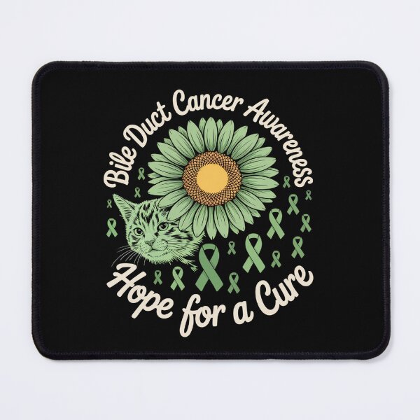 Item preview, Hope For A Cure Sunflower Black Cat Bile Duct Cancer Fighter designed and sold by BlassmausArt.