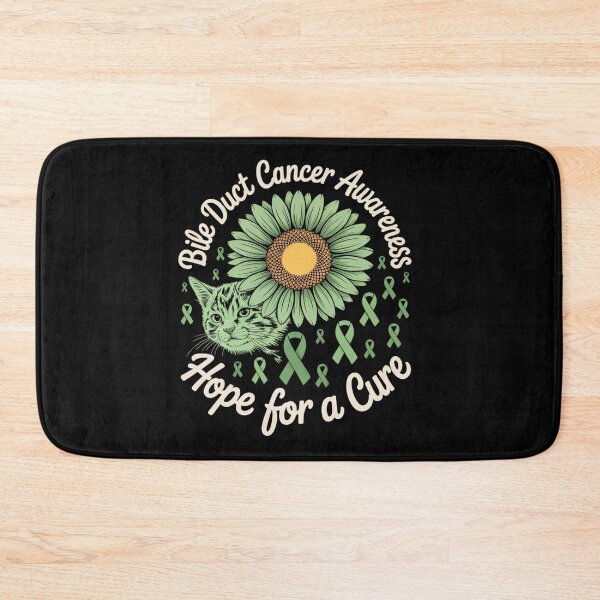 Item preview, Hope For A Cure Sunflower Black Cat Bile Duct Cancer Fighter designed and sold by BlassmausArt.