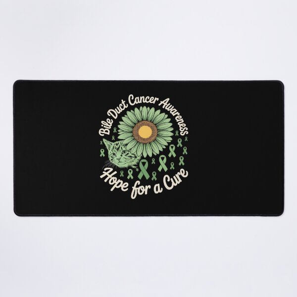 Item preview, Hope For A Cure Sunflower Black Cat Bile Duct Cancer Fighter designed and sold by BlassmausArt.