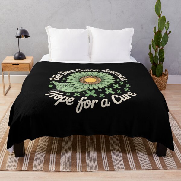 Item preview, Hope For A Cure Sunflower Black Cat Bile Duct Cancer Fighter designed and sold by BlassmausArt.