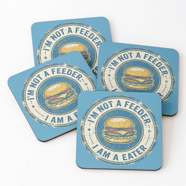 Item preview, I’m Not a Feeder I’m a Eater Funny Burger Design – Vintage Retro Food Lover Graphic designed and sold by TheStephanieRome.