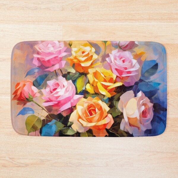 Item preview, Pink And Yellow Roses Elegant Digital Oil Painting designed and sold by DEC02.
