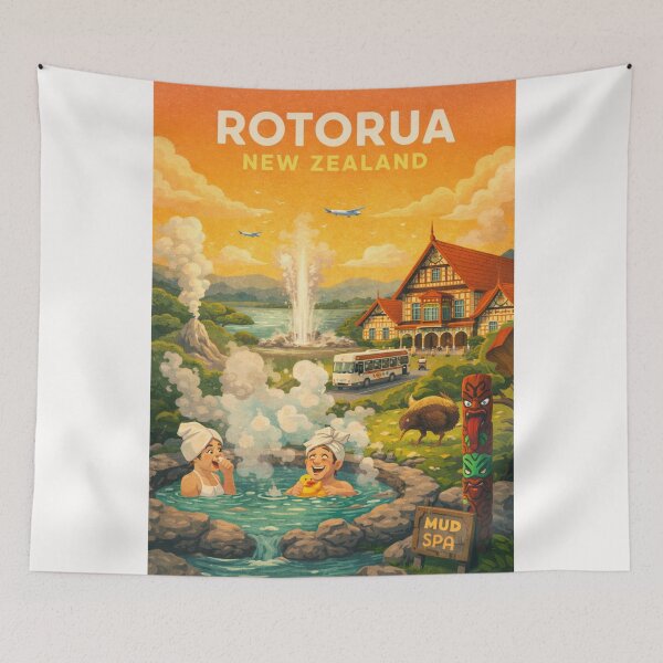 Item preview, Rotorua Bay of Plenty Whakarewarewa Te Puia North Island New Zealand designed and sold by Places On Earth.