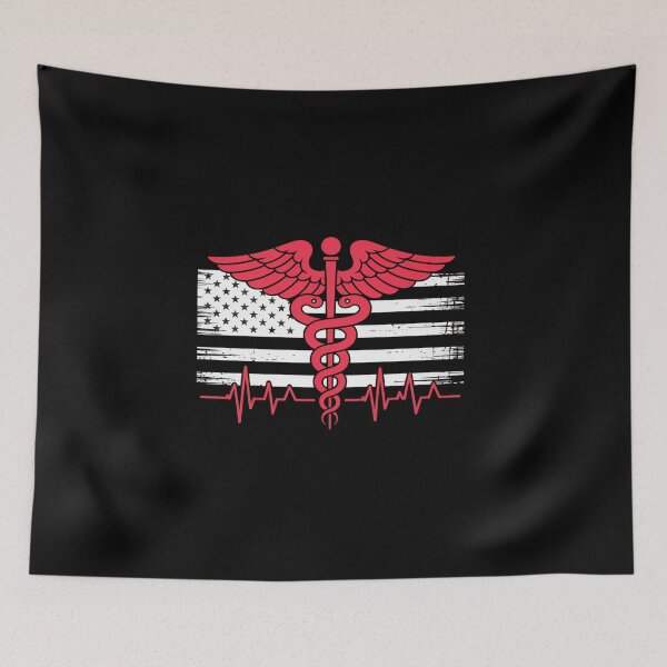 Item preview, Thin Red Line USA Flag Nurse designed and sold by BlassmausArt.