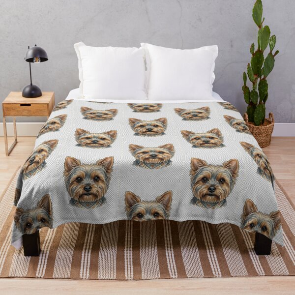 Item preview, Yorkshire Terrier Face with Bandana designed and sold by pennyspatches.