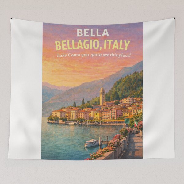 Item preview, Bellagio Lake Como Lombardy Italy Villa Melzi Villa Serbelloni designed and sold by Places On Earth.
