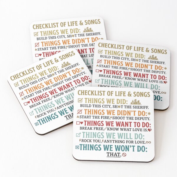 Item preview, Music Lyrics Checklist designed and sold by colorsartss.