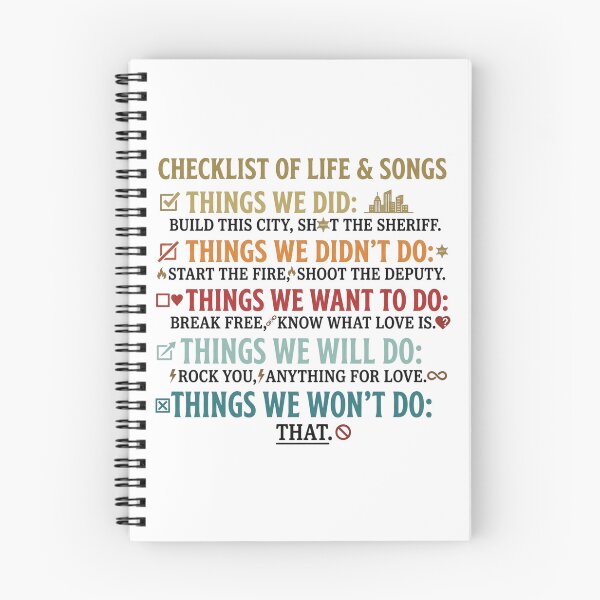 Item preview, Music Lyrics Checklist designed and sold by colorsartss.