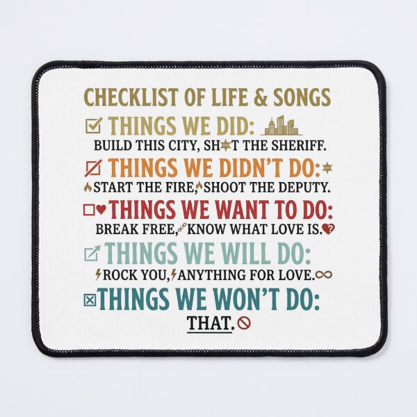 Item preview, Music Lyrics Checklist designed and sold by colorsartss.