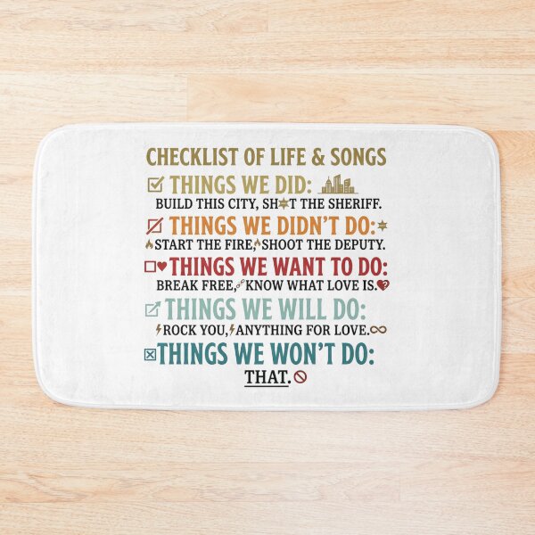 Item preview, Music Lyrics Checklist designed and sold by colorsartss.