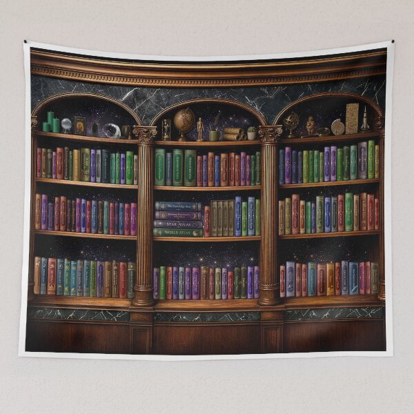 Item preview, Dark Academia Bookshelf of REAL BOOKS designed and sold by Studio Pandemonia.