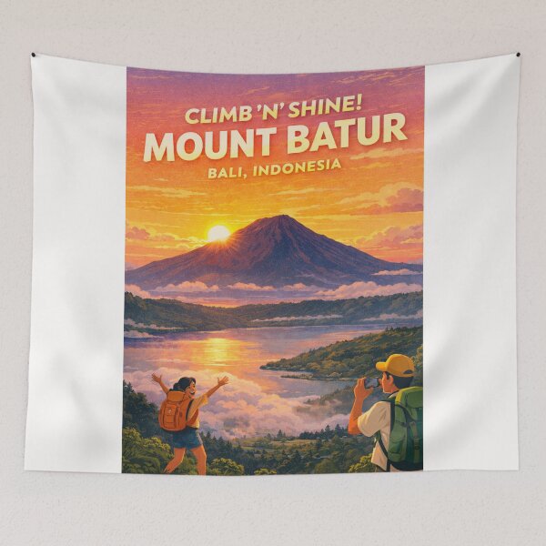 Item preview, Mount Batur Bali Indonesia Kintamani Lake Batur Gunung Batur Sunrise designed and sold by Places On Earth.