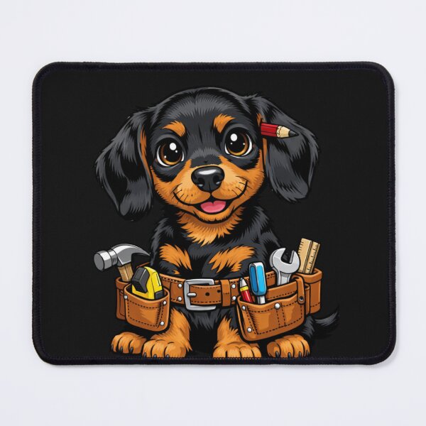 Item preview, Handy Dachshund Puppy Dog Tool Belt Builder Pup designed and sold by Tsugraf Designs.