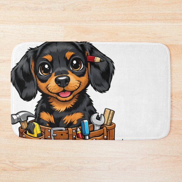 Item preview, Handy Dachshund Puppy Dog Tool Belt Builder Pup designed and sold by Tsugraf Designs.